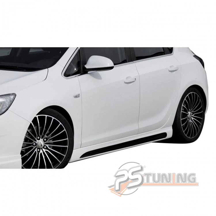 Opel Astra J HB - Sedan Uyumlu 2013 - 2015 Yan Marşpiyel Seti (Plastik)