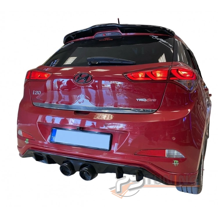 Hyundai İ20 (2014-2018) R400 Arka Tampon Eki - Difüzör (Plastik)