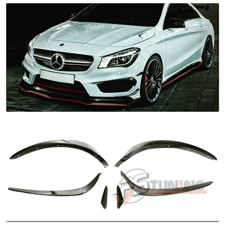 Mercedes CLA Serisi AMG W117 (2012-2015) Ön Tampon Kaşları (6 Parça)